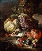 Still Life with Fruit and Dead Birds in a Landscape RUOPPOLO, Giovanni Battista